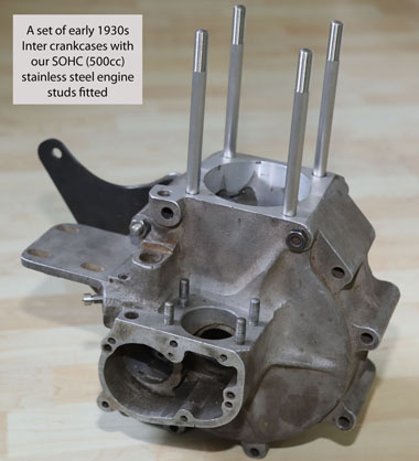 Crankcase Studs in SOHC Crankcases